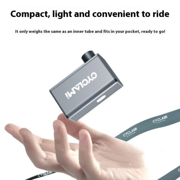 CYCLAMI A3 Mini Electric Air Pump - Portable Bicycle Cordless Inflator  Presta & Schrader Valve Compatible