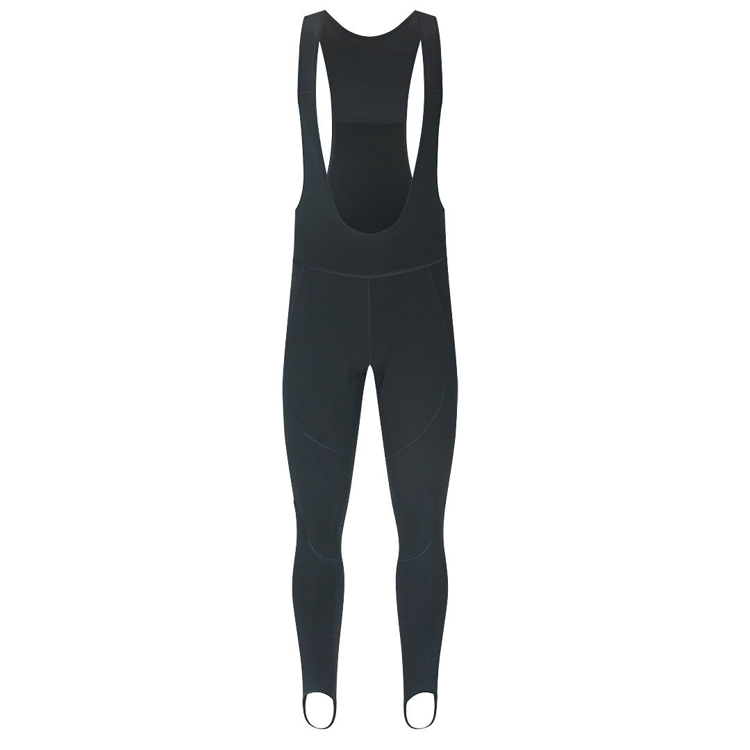 Fleece-Lined Cycling Bib Pants - Winter Thermal Suspender Tights
