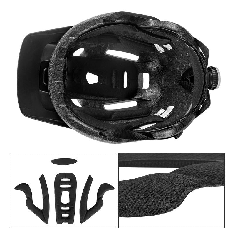 BAT FOX MTB Helmet – Camouflage Design with Rear Light, Visor & Ventilation  Adjustable Fit