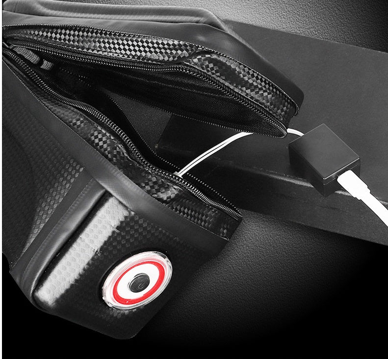 Carbon Fiber Style Hard-Shell Saddle Bag - Secure Under-Seat Cycling Storage