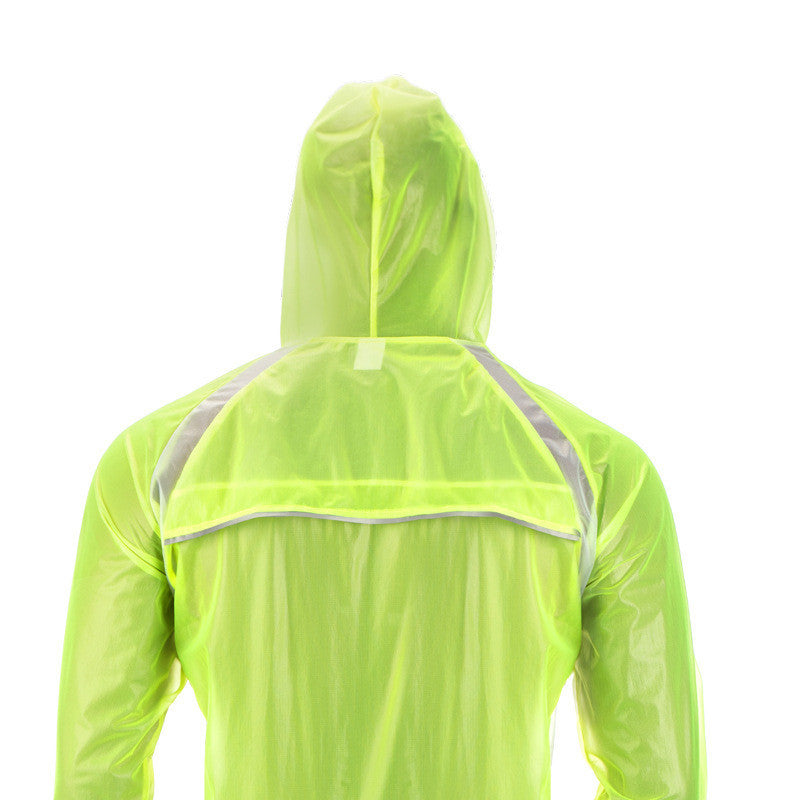 Ultra-Thin Cycling Raincoat - Breathable Wind & Water Resistant with Reflective Elements