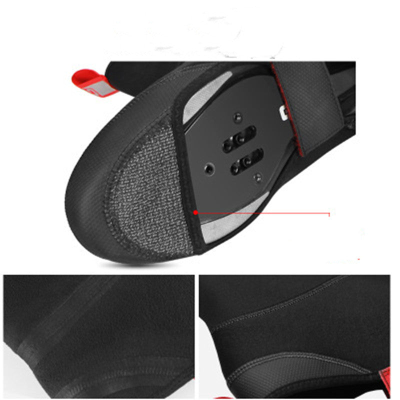 GIYO Winter Cycling Shoe Covers – Black with Red Accents