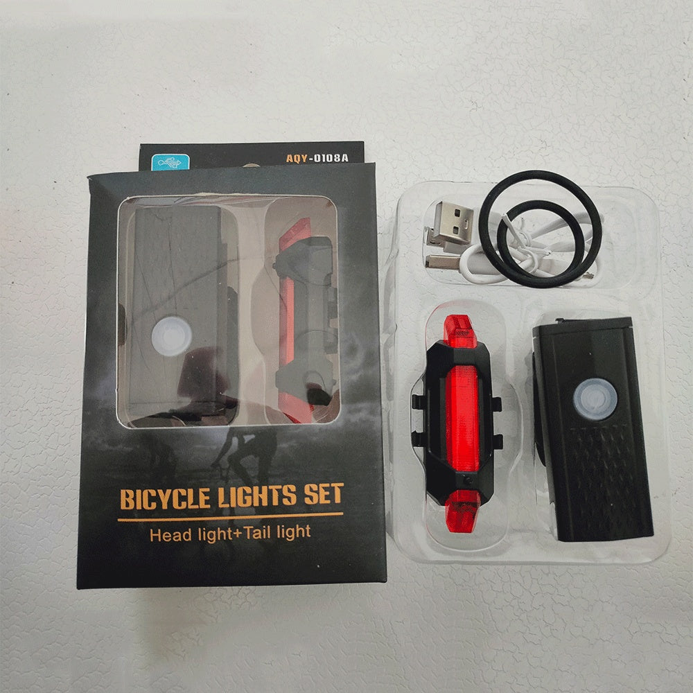 Rechargeable Bike Light Set – 700 Lumen Front & Rear Lights  Waterproof & USB Powered