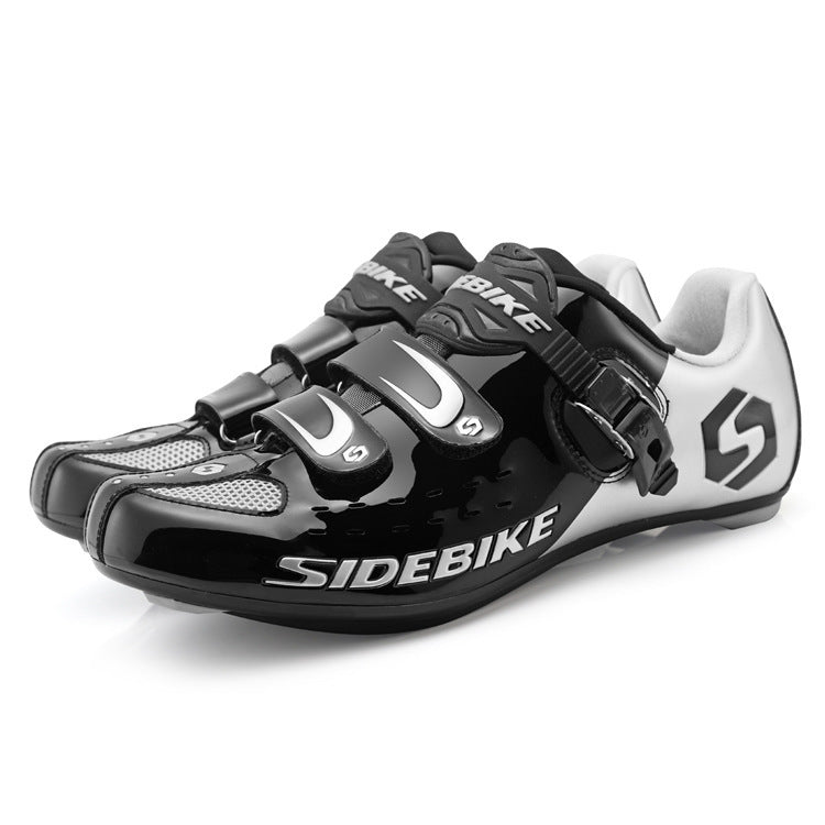 SIDEBIKE Road Cycling Shoes – Black & White Performance Fit