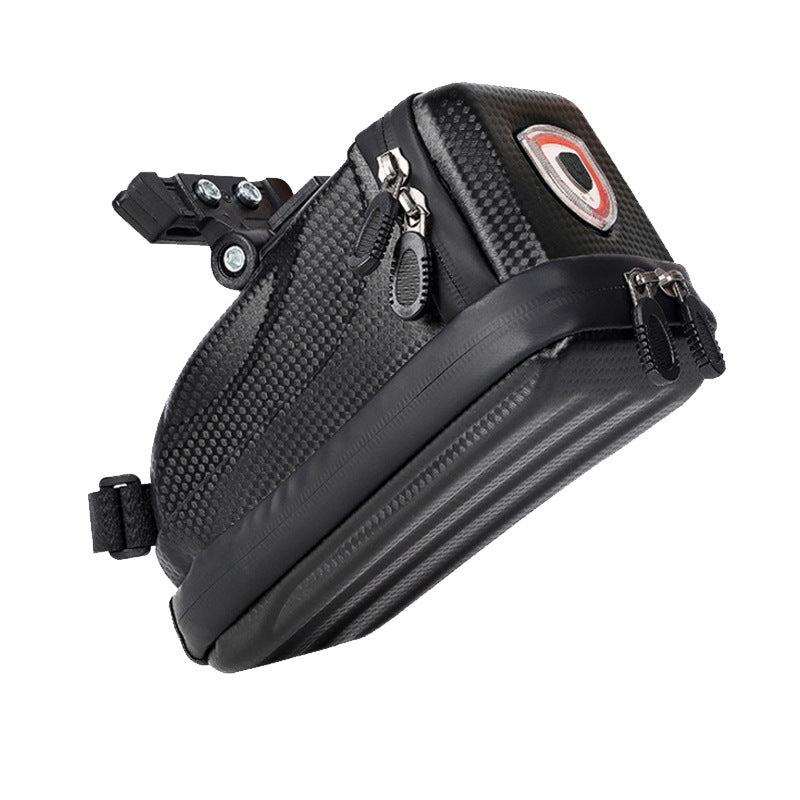 Carbon Fiber Style Hard-Shell Saddle Bag - Secure Under-Seat Cycling Storage