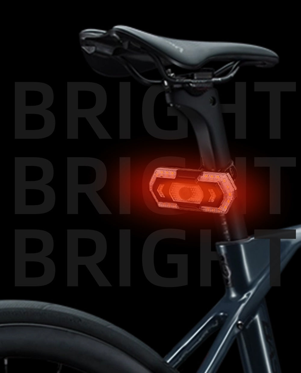 Waterproof LED Bicycle Tail Light – IPX4 Rated with Directional Indicators & USB Charging