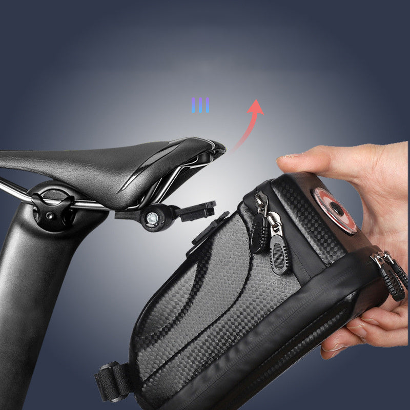 Carbon Fiber Style Hard-Shell Saddle Bag - Secure Under-Seat Cycling Storage