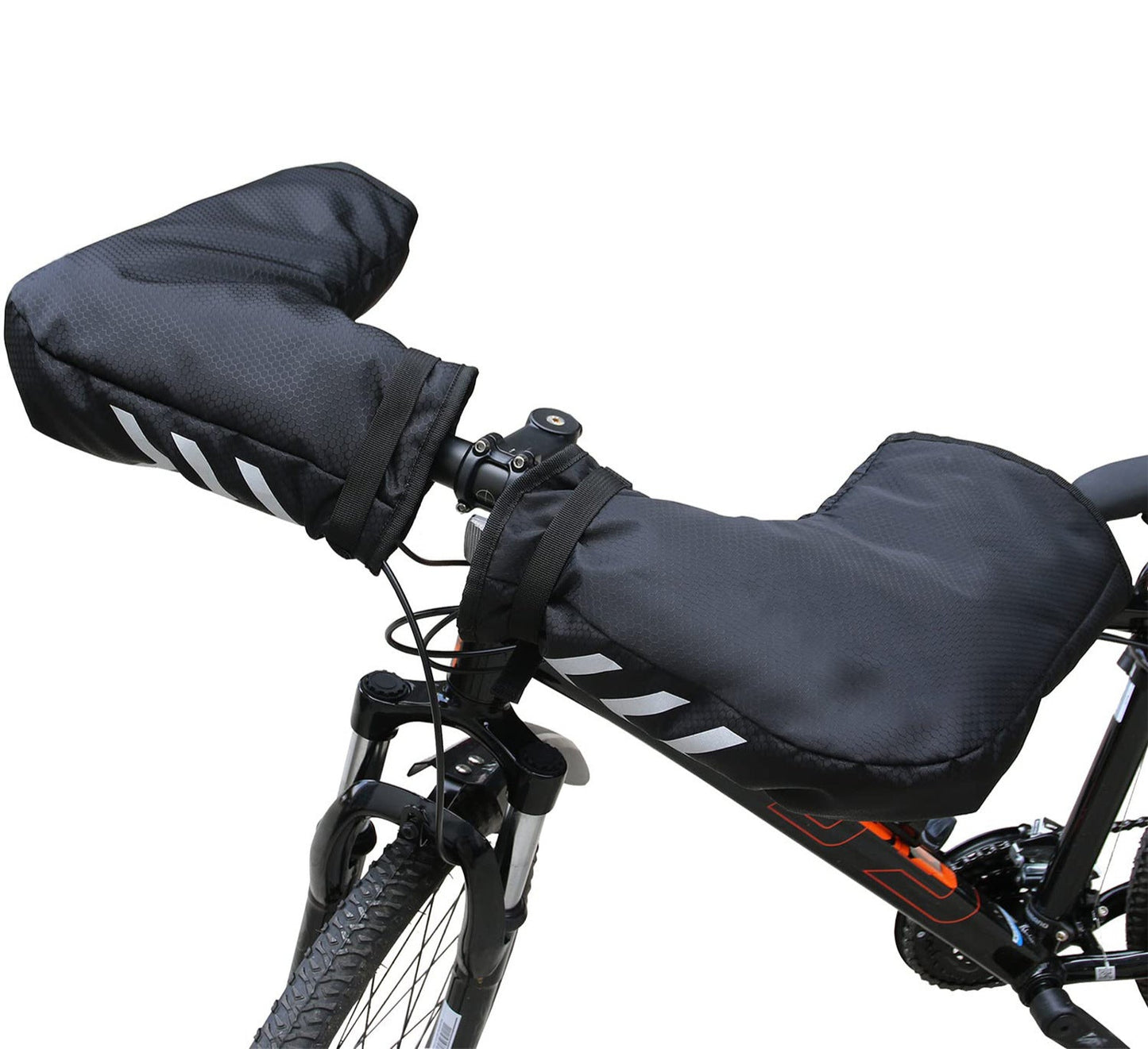 Outdoor Cycling Gloves with Reflective Tape - Warm Winter Bike Gloves