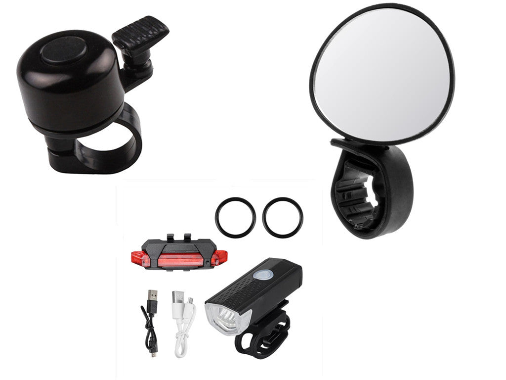 Rechargeable Bike Light Set – 700 Lumen Front & Rear Lights  Waterproof & USB Powered