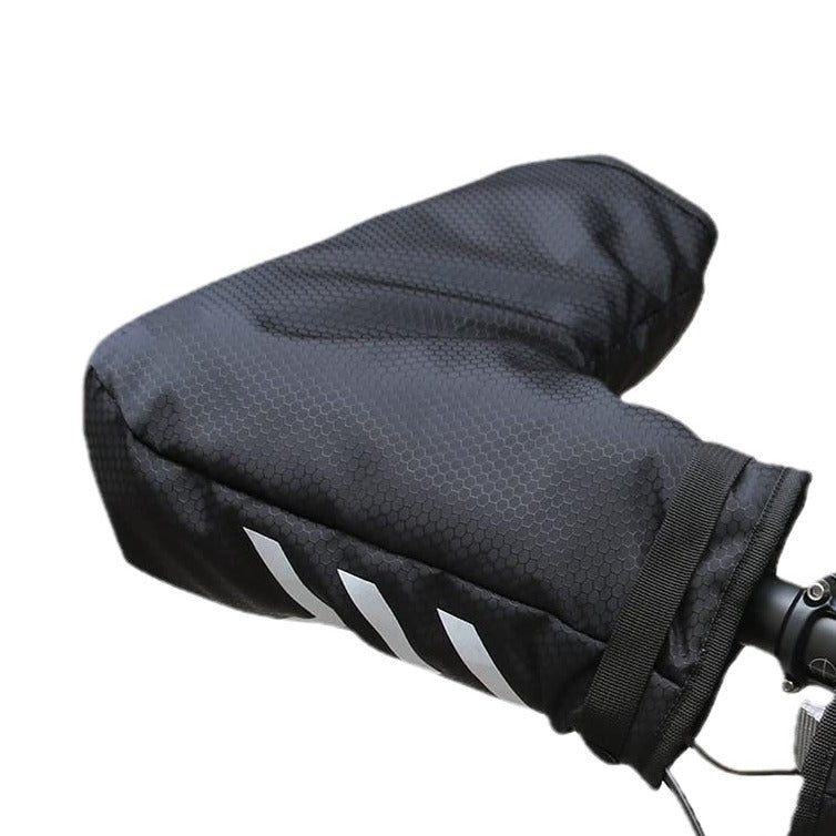 Outdoor Cycling Gloves with Reflective Tape - Warm Winter Bike Gloves